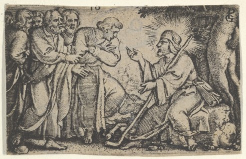 Christ Speaking to the Disciples, from The Story of Christ, 1534-35. Creator: Georg Pencz.