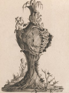 Design for a large Vase representing 'Earth', Plate 3 from: 'Neu inventiert..., Printed ca. 1750-56. Creator: Jacob Gottlieb Thelot.
