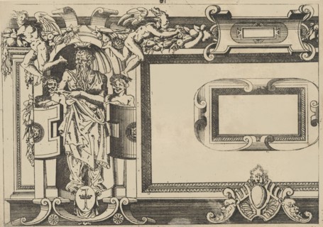 Designs for frames after the Galerie de François 1er at Fontainebleau, 1542-47., 1542-47. Creator: Jacques Androuet Du Cerceau.
