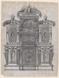 Furniture Design, 1565-70. Creator: Jacques Androuet Du Cerceau.