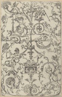 Grotesque Panel, 1550. Creator: Jacques Androuet Du Cerceau.