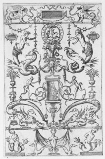 Grotesque Panel, 1550., 1550. Creator: Jacques Androuet Du Cerceau.