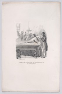 He buys the right to defeat me at his ease with a successful shot. from the Little Miserie..., 1843. Creator: Brugnot.