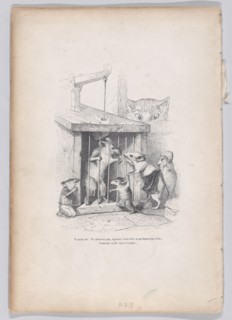 He tells us: don't cry, Act! from Scenes from the Private and Public Life of Animal..., ca. 1837-47. Creator: Andrew Best Leloir.