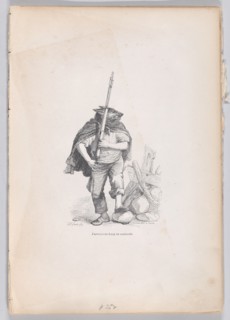 I saw a wolf standing guard from Scenes from the Private and Public Life of Animals..., ca. 1837-47. Creator: Andrew Best Leloir.