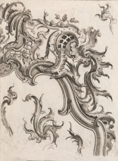 Various Designs for Rocaille Ornaments, Plate 2 from an Untitled Series of ..., Printed ca. 1750-56. Creator: Jacob Gottlieb Thelot.