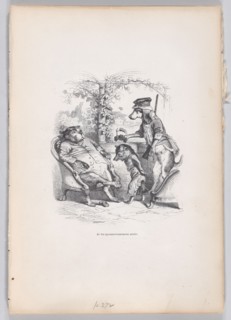 I was ignominiously arrested from Scenes from the Private and Public Life of Animal..., ca. 1837-47. Creator: Pierre Francois Godard.