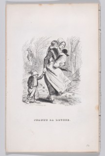Jeanne, the Redhead from The Complete Works of Béranger, 1836. Creator: Louis-Henri Brevière.