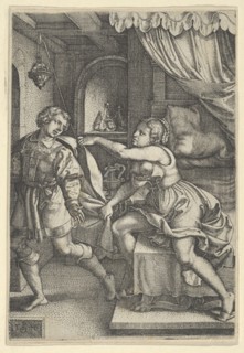 Joseph and Potiphar's Wife, from The Story of Joseph, 1546. Creator: Georg Pencz.