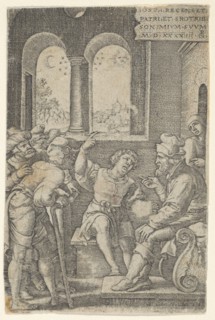 Joseph Describing His Dream, from The Story of Joseph, 1544. Creator: Georg Pencz.
