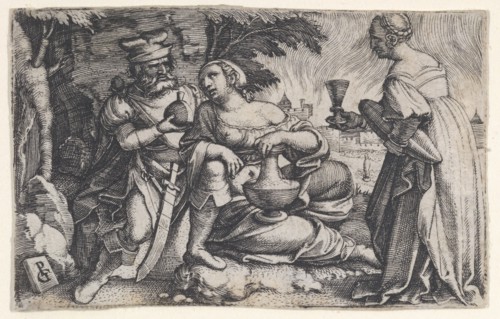 Lot and His Daughters. Creator: Georg Pencz.