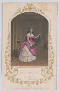 Miss Fitzpatrick as Katharina (Taming of the Shrew), 1851., 1851. Creator: George Greatbach.