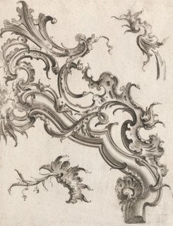 Various Designs for Rocaille Ornaments, Plate 4 from an Untitled Series of ..., Printed ca. 1750-56. Creator: Jacob Gottlieb Thelot.