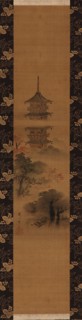 A Pagoda, Edo period, mid 17th-early 18th century. Creator: Hanabusa Itcho.