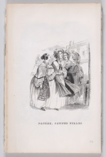 Passing Young Girls from The Complete Works of Béranger, 1836. Creator: John Thompson.