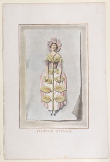 Pervenche Desséchée, from Les Fleurs Animées, 1847., 1847. Creator: Charles-Michel Geoffroy.