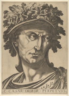 Plate 1: Julius Caesar looking to the right, from 'The Twelve Caesars', 1610-40. Creator: Anon.