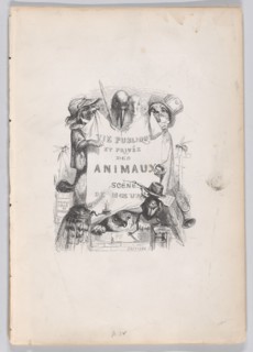 Private and Public Life of Animals; Scenes of Customs, ca. 1837-47. Creator: Louis-Henri Brevière.
