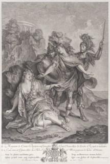 Rinaldo abandoning Armida, 1720-62. Creator: Francois Joullain.