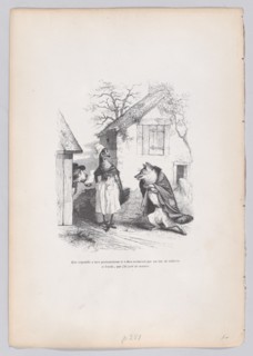 She responded to my protests and oaths with a tone of mockery so cold that I swore ..., ca. 1837-47. Creator: Jean Ignace Isidore Gerard.