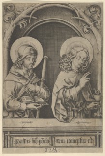 St. James the Greater and St. John, from The Apostles. Creator: Israhel van Meckenem.