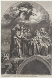 The Adoration of the Shepherds, with God the Father overhead, 1754-1802. Creator: Gaetano Gandolfi.