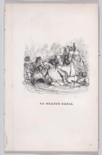 The Big Orgy from The Complete Works of Béranger, 1836. Creator: Henry Isidore Chevauchet.