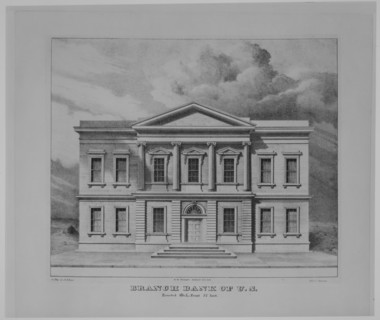 The Branch Bank of the United States, Wall Street, New York,...1827. Creator: Anthony Imbert.