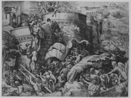 The Capture of Carthagena by Scipio and His Troops, 1539. Creator: Georg Pencz.