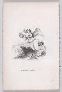 The Exiled Angel from The Complete Works of Béranger, 1836. Creator: Jean Ignace Isidore Gerard.