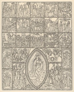 The Fifteen Mysteries and the Virgin of the Rosary (Modern Impression), 1488. Creator: Francisco Doménech.