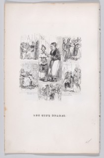 The Five Stages from The Complete Works of Béranger, 1836. Creator: Henry Isidore Chevauchet.