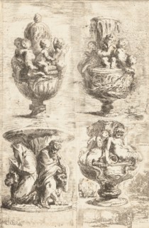 The Four Vases, 1754. Creator: Gabriel de Saint-Aubin.