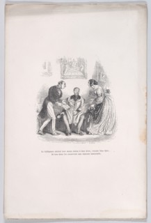 The grieving widow gives them both the right to do well.... And they both retain an eterna..., 1843. Creator: Jean Ignace Isidore Gerard.