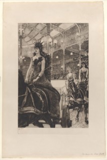 The Ladies of the Chariots at the Hippodrome (Ces dames des chars à l'Hippodrome), 1885. Creator: James Tissot.