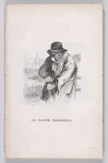 The Old Vagabond from The Complete Works of Béranger, 1836. Creator: Jean Ignace Isidore Gerard.