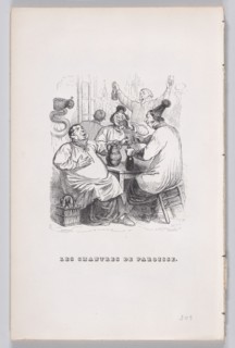 The Parish Singers from The Complete Works of Béranger, 1836. Creator: Cherrier.