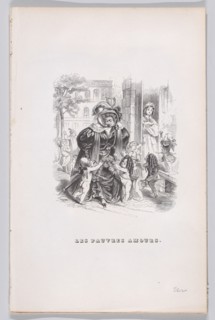 The Poor Putti from The Complete Works of Béranger, 1836. Creator: Jean Ignace Isidore Gerard.