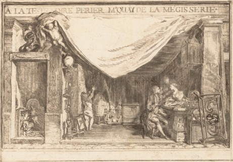 The Shop of M.Périer, Ironwork Merchant, 1767. Creator: Gabriel de Saint-Aubin.
