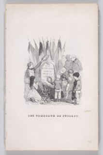 The Tombs of July from The Complete Works of Béranger, 1836. Creator: Auguste Raffet.