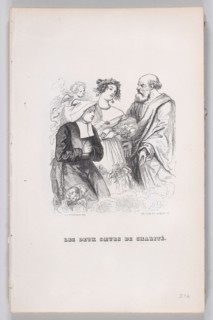The Two Sisters of Charity from The Complete Works of Béranger, 1836. Creators: Louis-Henri Brevière, Cesar-Auguste Hebert.