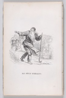 The Wandering Jew from The Complete Works of Béranger, 1836. Creator: Henry Isidore Chevauchet.