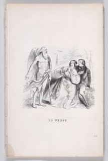 Time from The Complete Works of Béranger, 1836. Creator: Jean Ignace Isidore Gerard.