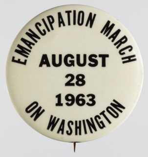 Pinback button for the 1963 March on Washington, 1963. Creator: Unknown.