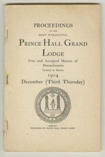 Proceedings of the Most Worshipful Prince Hall Grand Lodge Free and Accepted Masons..., 1904. Creator: Unknown.