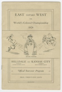 Souvenir programme for 1924 World's Colored Championship, 1924. Creator: Lemaitre.