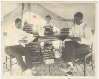 Photograph of B.C. Franklin, I.H. Spears, and Effie Thompson, June 6, 1921. Creator: Unknown.