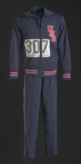 1968 Olympic warm-up suit jacket worn by Tommie Smith, 1968. Creator: Wilson Sporting Goods Co..