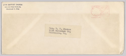 Envelope for The Nation's Prayer Call Vol. 2 No. 4, 1956-1957. Creator: Unknown.