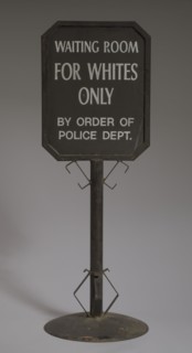 Sign from segregated railroad station, ca. 1930s. Creator: Unknown.